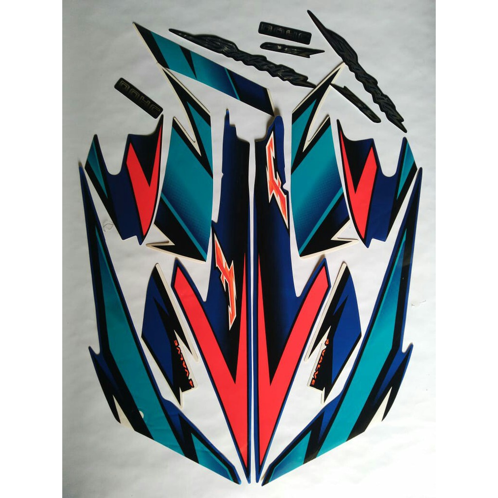 stiker striping suzuki satria fu thailand 2006 hitam biru