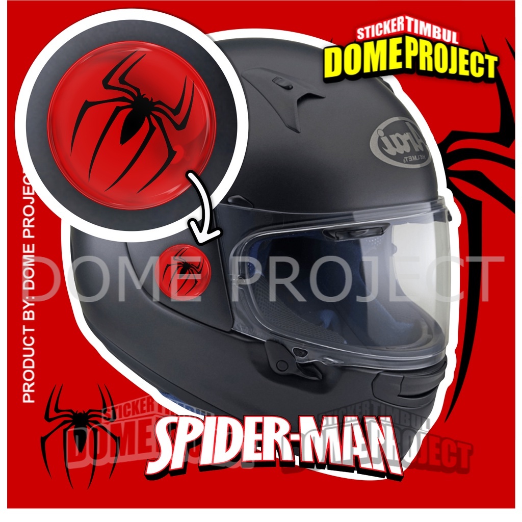 STIKER MOTOR  TIMBUL EMBLEM SPIDERMAN STIKER MOBIL MOTOR RESIN TIMBUL LENTUR