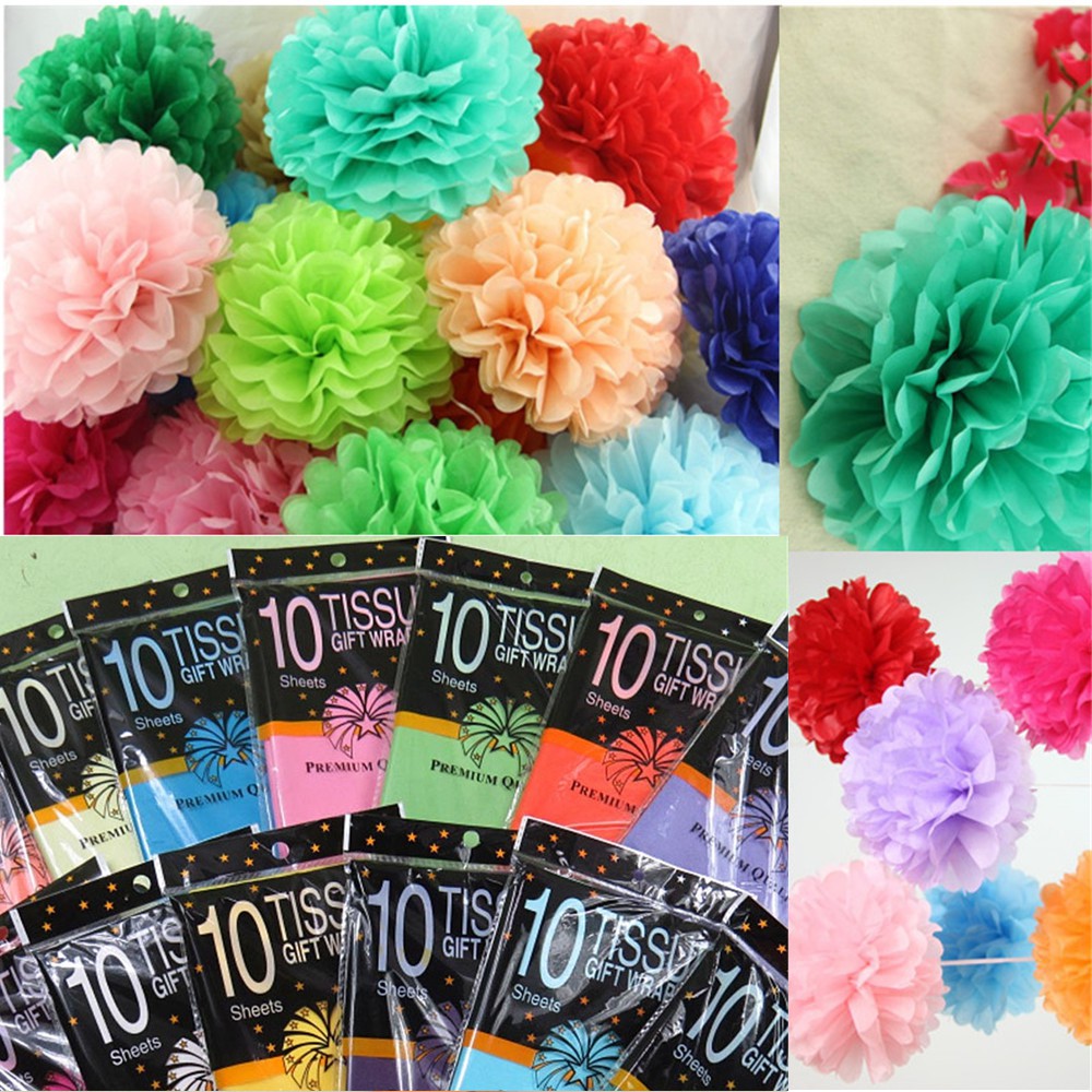 10Pcs / Kantong Kertas Tissue DIY untuk Hadiah Pernikahan