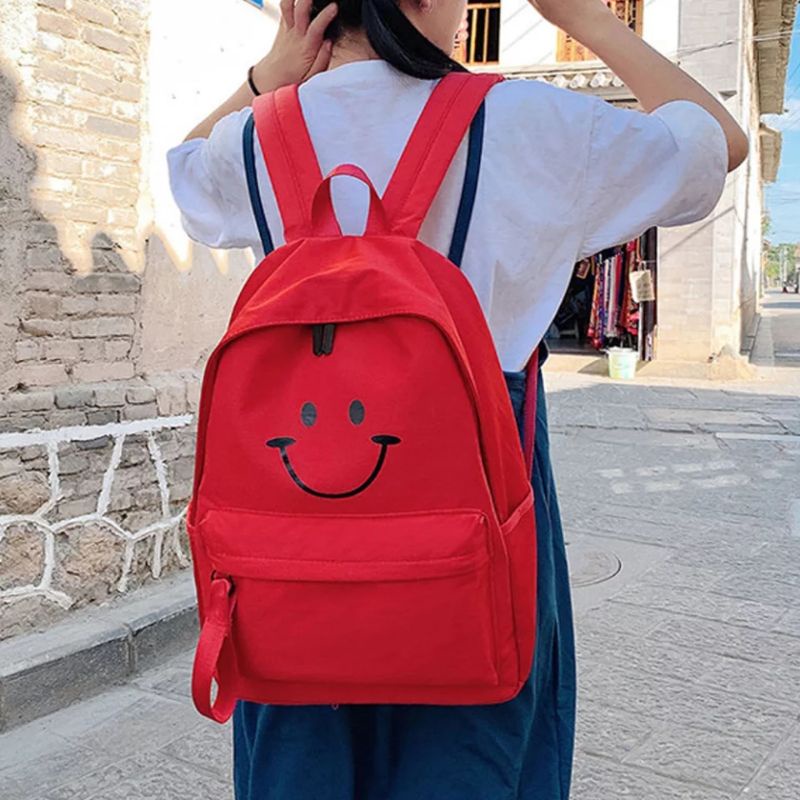 Tas Anak sekolah TK/SD/SMP Baby Bag Tas Ransel Anak Sekolah Karakter perempuan Tas Karakter Emoji