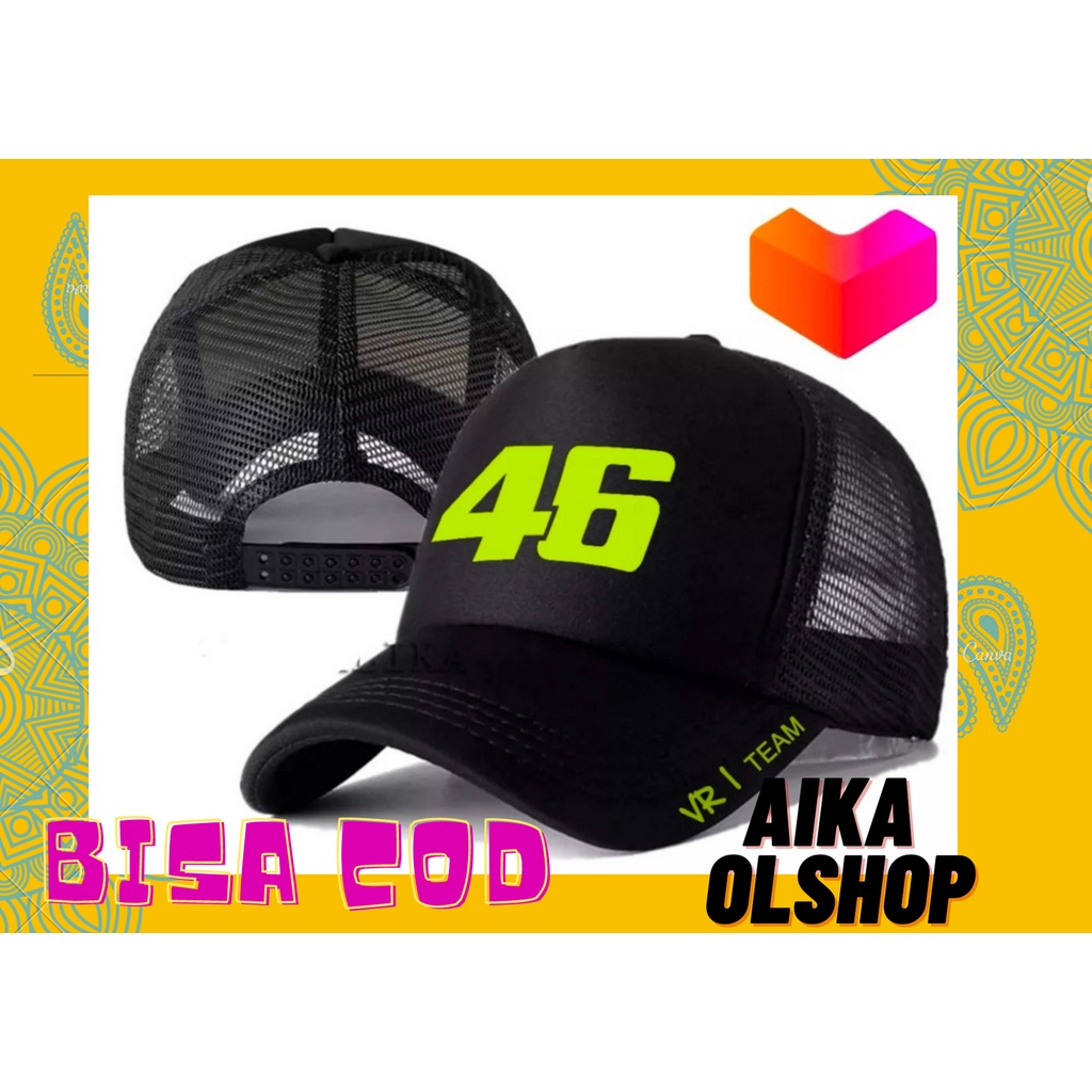 Snapback Topi Trucker Jaring Dewasa VR46 Team Moto gp