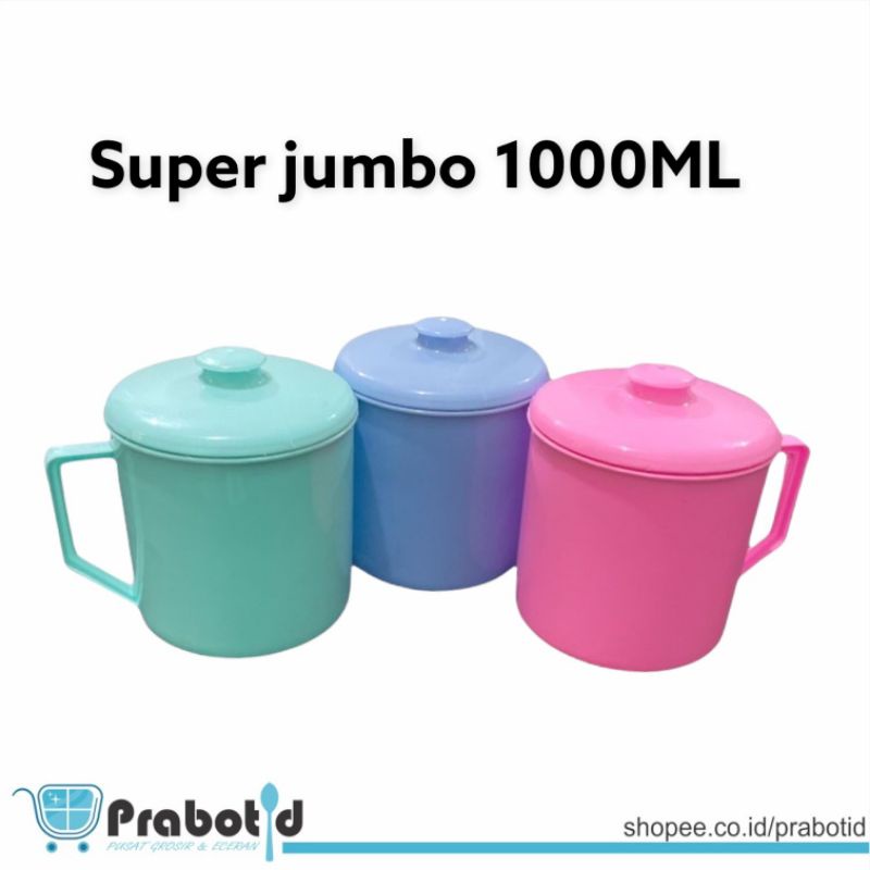 PRABOTID CUNTANG SUPER JUMBO / CUNTANG PLASTIK BESAR / CUNTANG 1 LITER / MUG PLASTIK JUMBO / MUG PLA