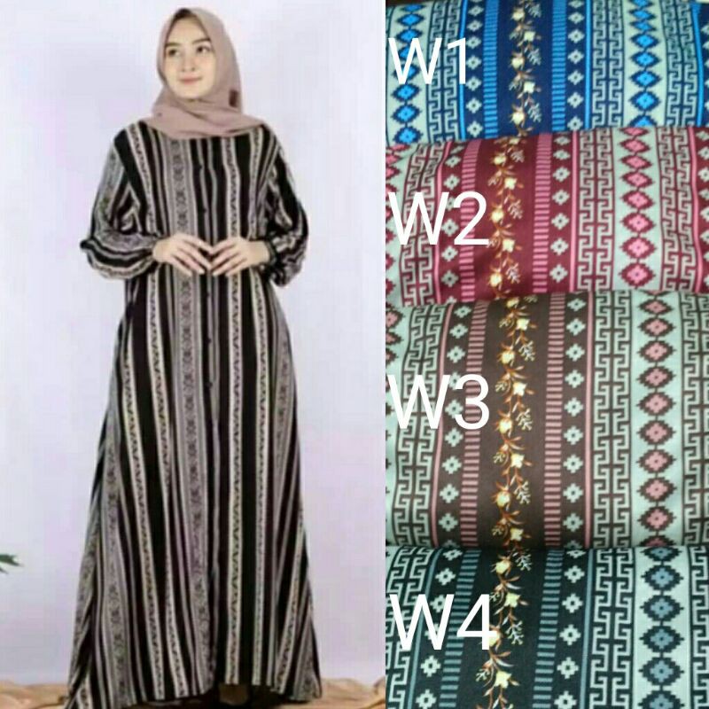 Gamis  Murah /  HYGET Busui Tali Serut Samping MOTIF dy