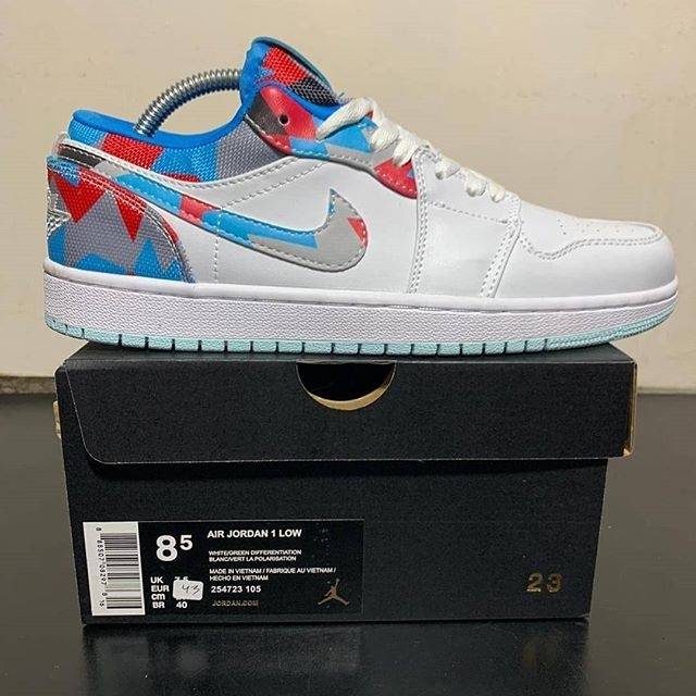 blue red and white retro 1