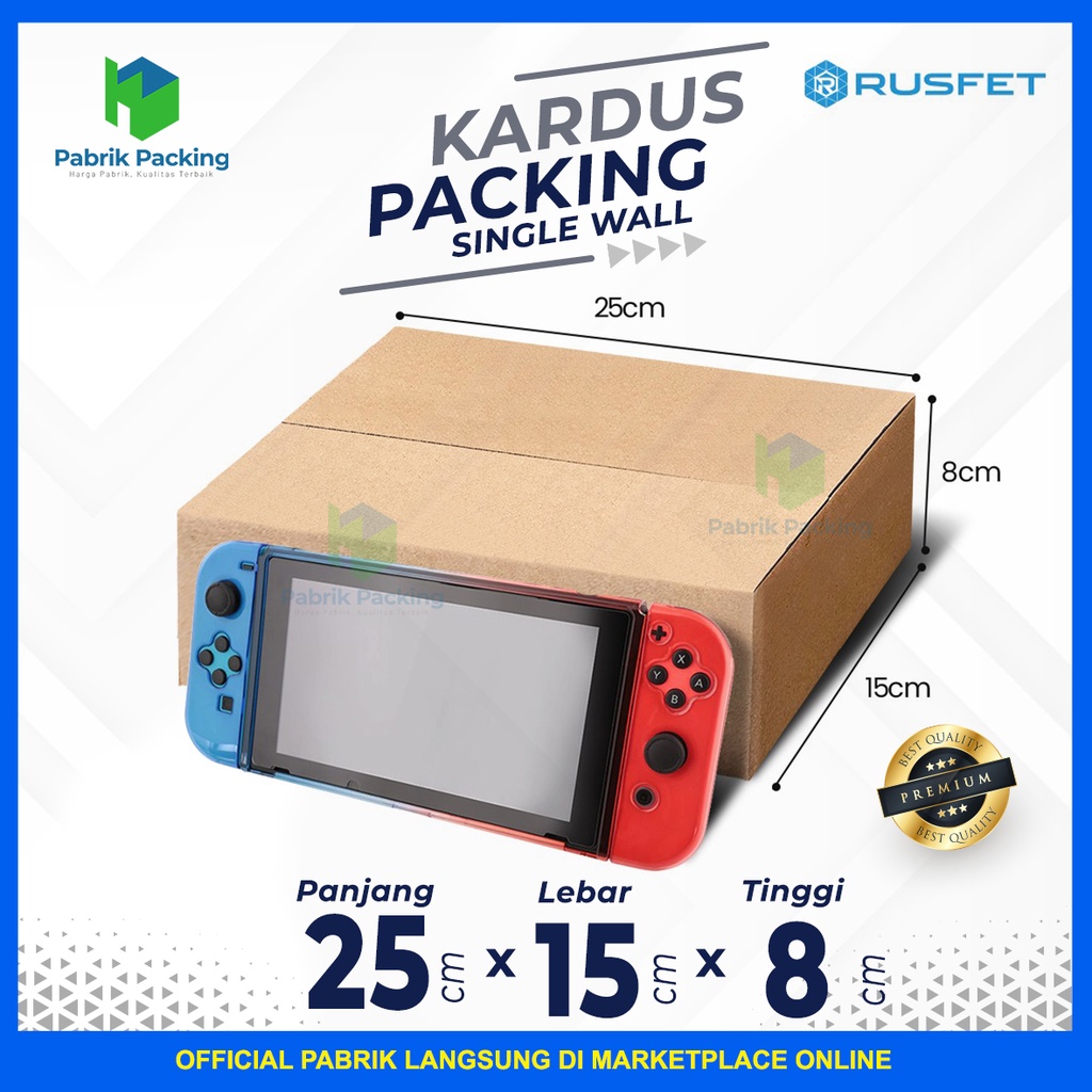 

Kardus Packing | Karton Box Rusfet Polos Kraft Single Wall Size 25x15x8 cm Termurah