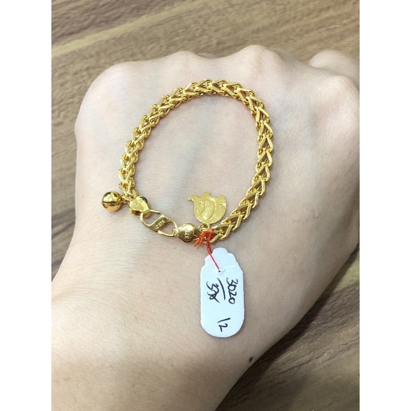 Gelang anak rantai victory emas asli 375/8k