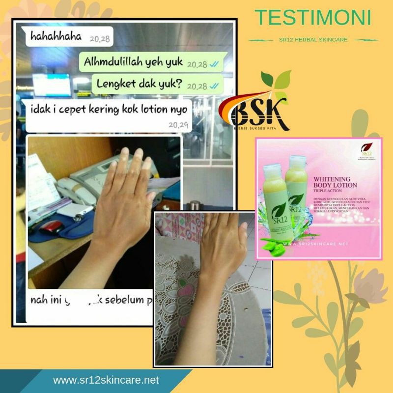 LOTION PEMUTIH BADAN BPOM TERLARIS / SR12 WHITENING BODY LOTION / LOTION PENCERAH AMAN &amp; ALAMI