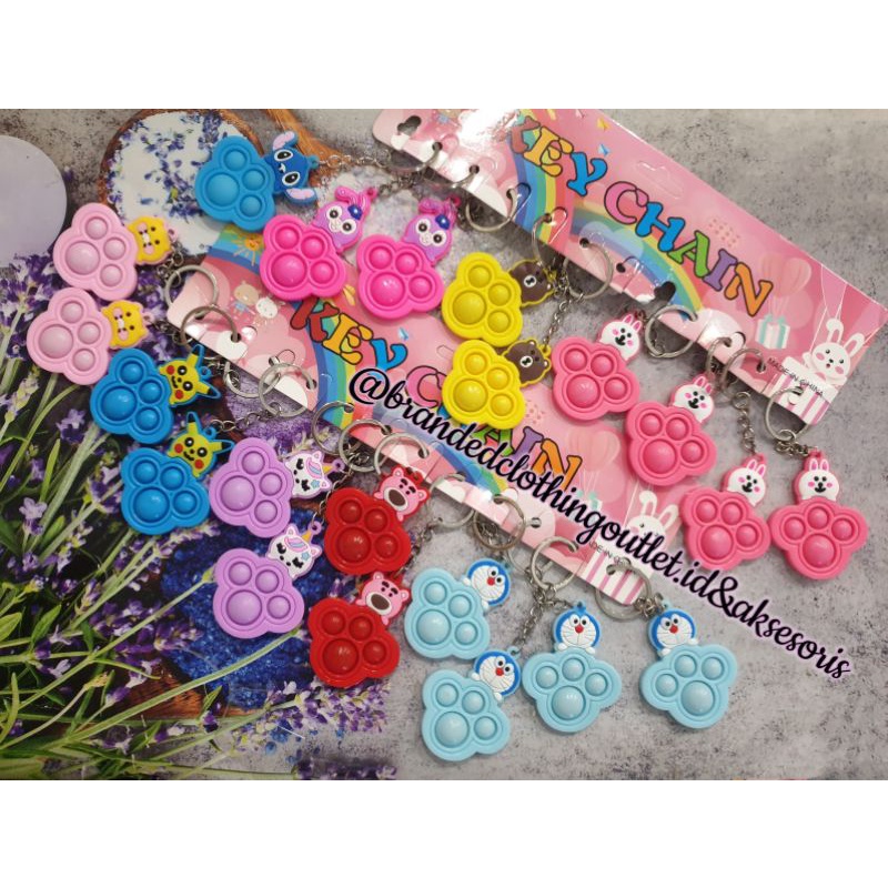 GANTUNGAN KUNCI POP IT KARAKTER / KEYCHAIN POP IT KARAKTER / GANTUNGAN KUNCI SERBAGUNA / POP IT MINI