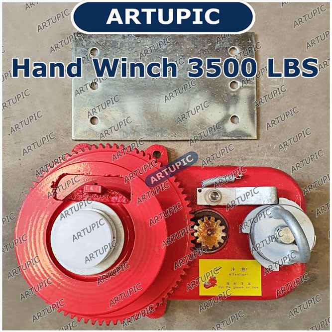 Hand Winch 3500 LBS Handwinch Katrol Kerekan Jalur Nipple Jalur Pakan Feed Line Kandang ayam