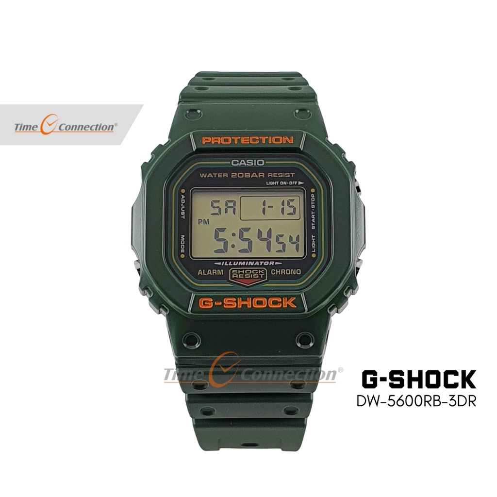 Casio G-SHOCK DW-5600RB-3DR Original / Jam Tangan Pria Digital / Gshock DW 5600 5600RB 3 3DR Hijau