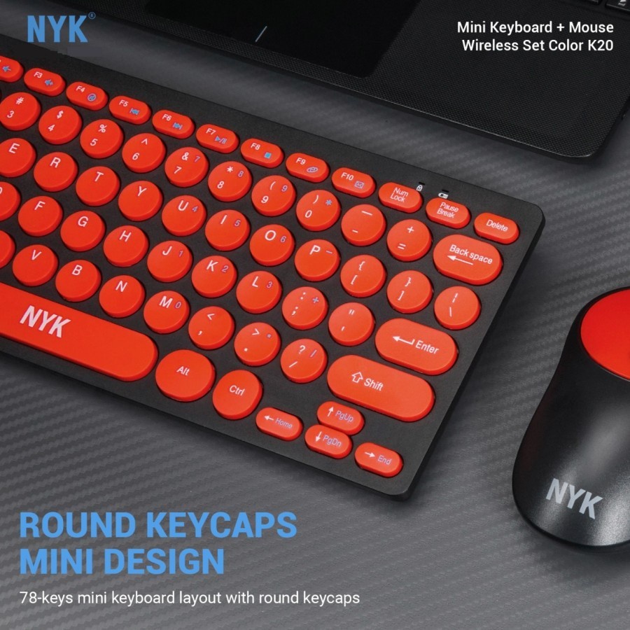 K20 NYK Keyboard Mouse WIreless Mini