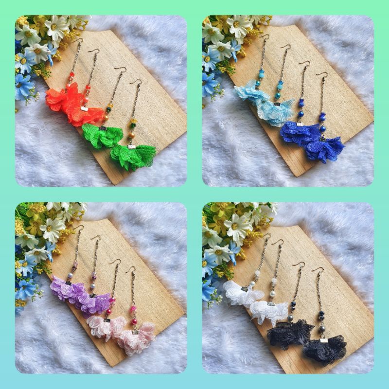 MURAH / Anting Hijab Anting Jilbab Sifon kristal Simple cantik Kekinian  Nissa Sabyan Sepasang