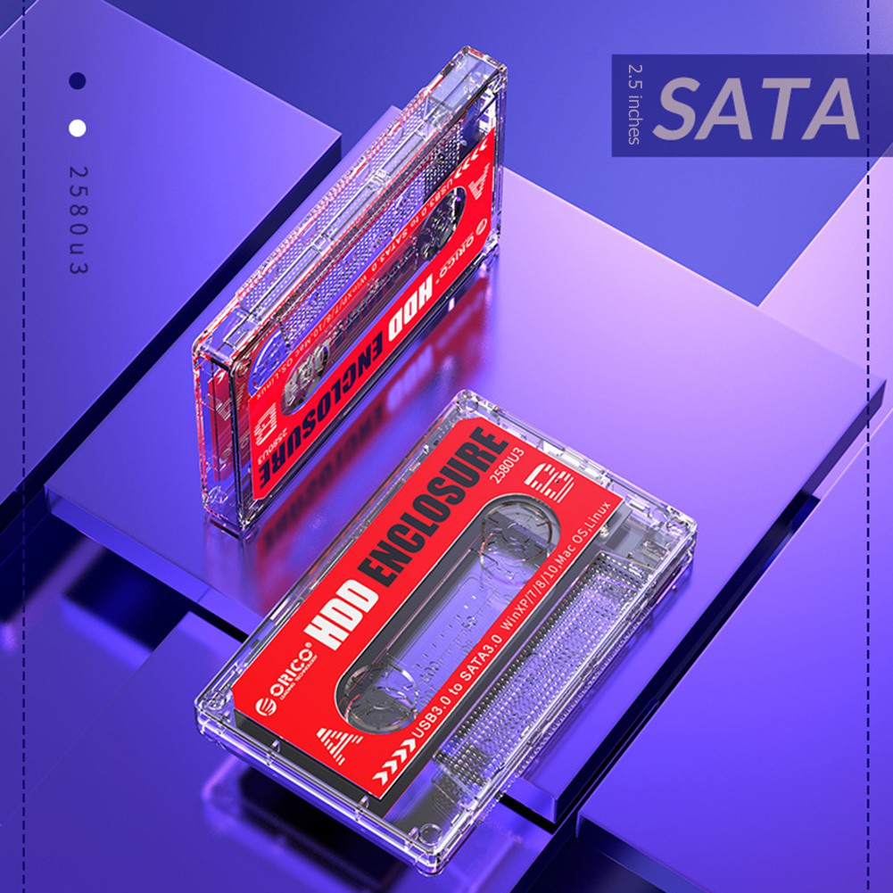 Casing SSD HDD Enclosure ORICO 2.5 USB 3.0 model Cassette 2580U3 - Case hardisk external