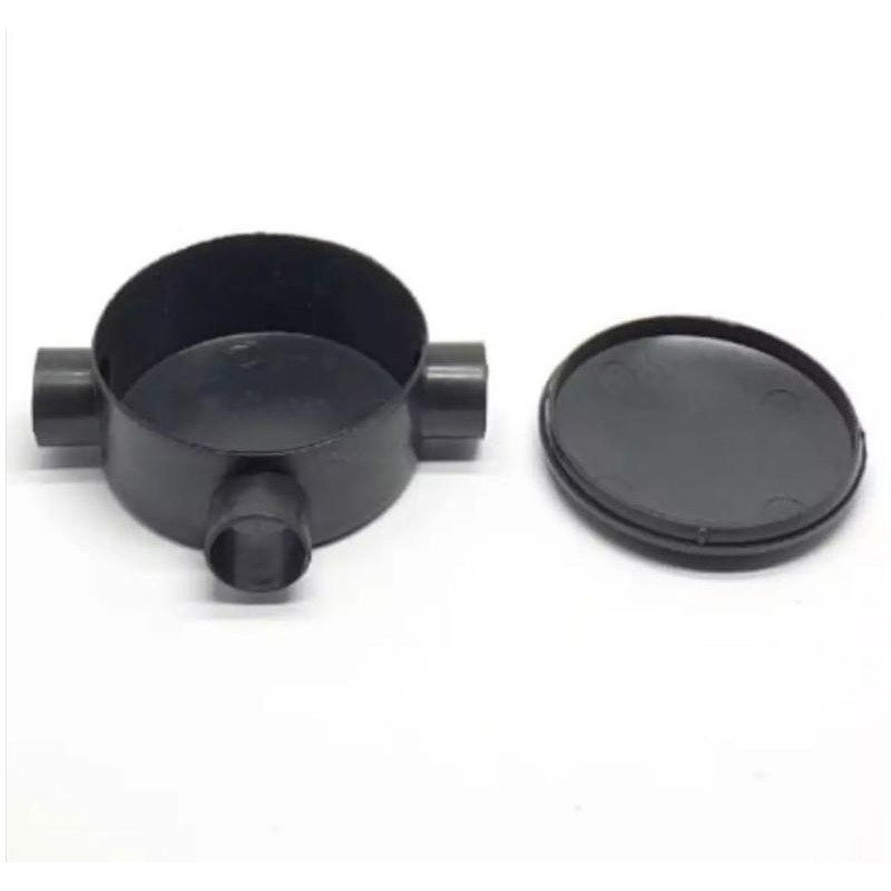 T Dus Listrik Hitam Besar 3 Cabang