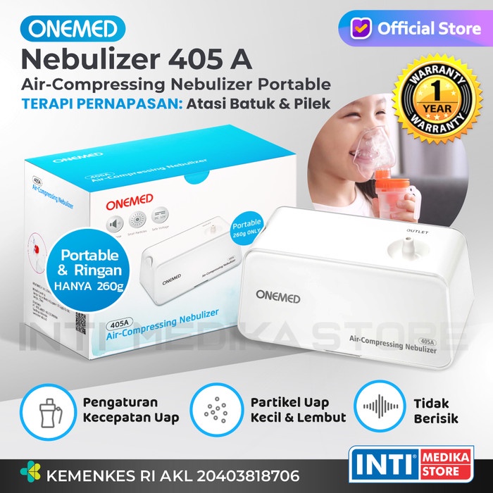 Onemed - Nebulizer Onemed 405A Compressor Nebulizer Alat Uap #98