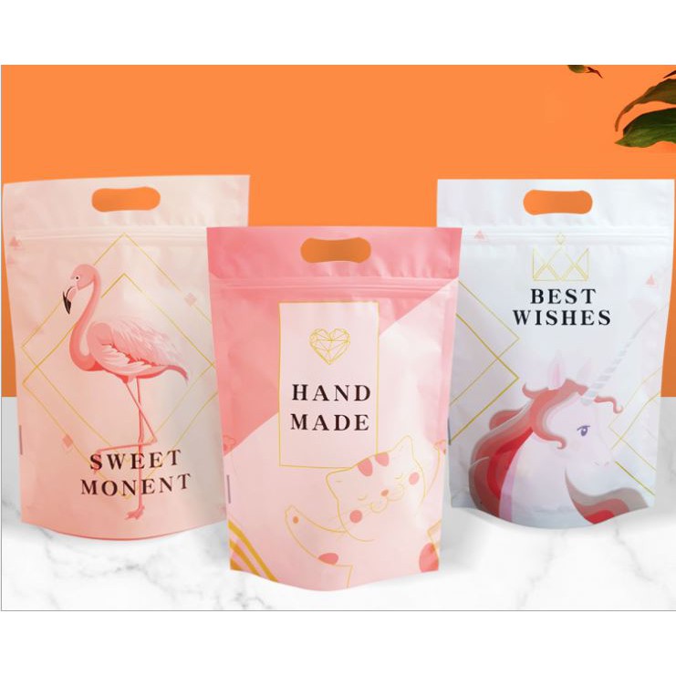 

Plastik Packaging Kue Permen Zip Lock Cat Unicorn Flamingo Pink14x21