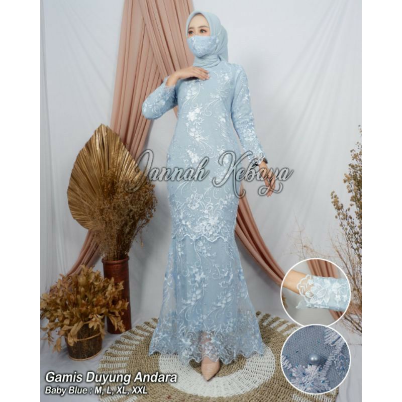 ( REALPICT) Kebaya / Gamis Duyung / Kebaya Gamis Modern / Kebaya Original Novie / Gamis Pesta Mewah