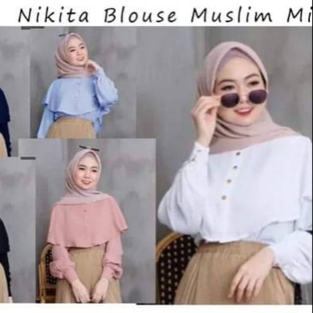 Parsaulyan92# BLOUSE WANITA MUSLIM  POLOS LENGAN PANJANG CEWEK WARNA PUTIH SALEM