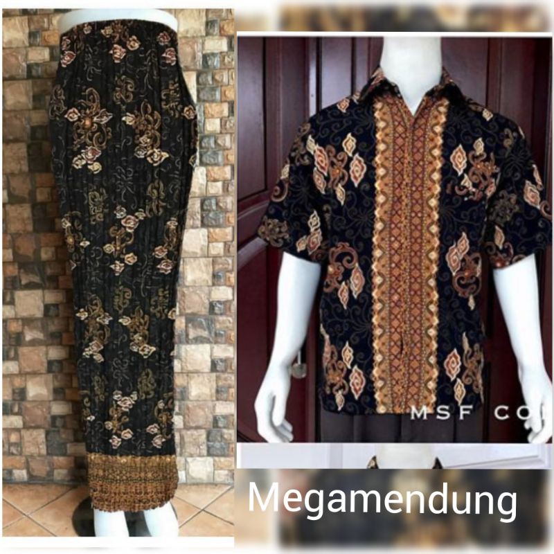 COD COUPLE ROK PLISKET &amp; KEMEJA ROK BATIK JUMBO KEMEJA BATIK COUPLE BATIK kemeja etnik rok batik jumbo