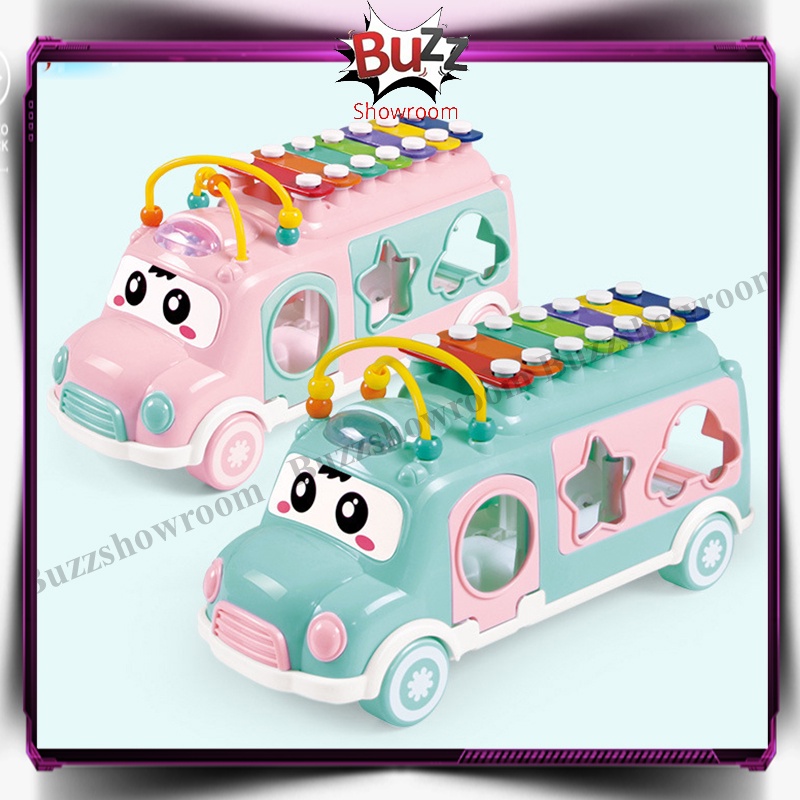 Happy Music Bus Wire Alur Kawat Xylophone Mainan Edukasi Anak Bayi