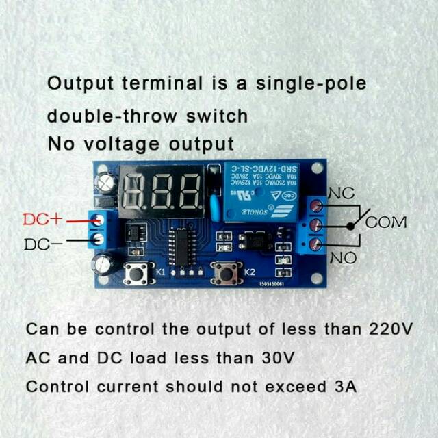 Digital timer module 2B3D timer delay switc 12V