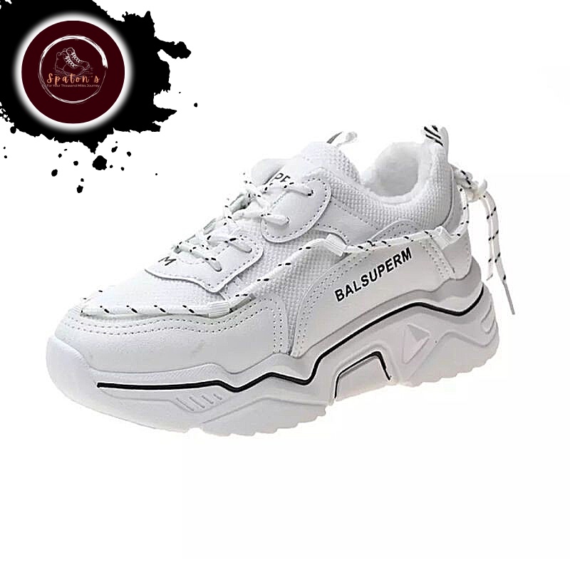 Sepatu Sneakers Wanita Korea Style Putih Hitam Terbaru Sepatu Cewek Kekinian Sepatu Olahraga Running Sport Wanita Murah Spatu Sneakers Sneaker Wanita Cewek Cewe Korea Korean Style Hitam Putih Fashion Perempuan Terlaris Terkini Kekinian Terbaru-5