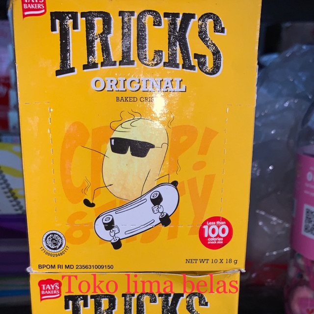 Tricks Original Baked Crisps 1 box isi 18gr x 10 pcs. 18 gram