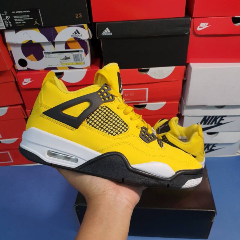 yellow air jordan 4
