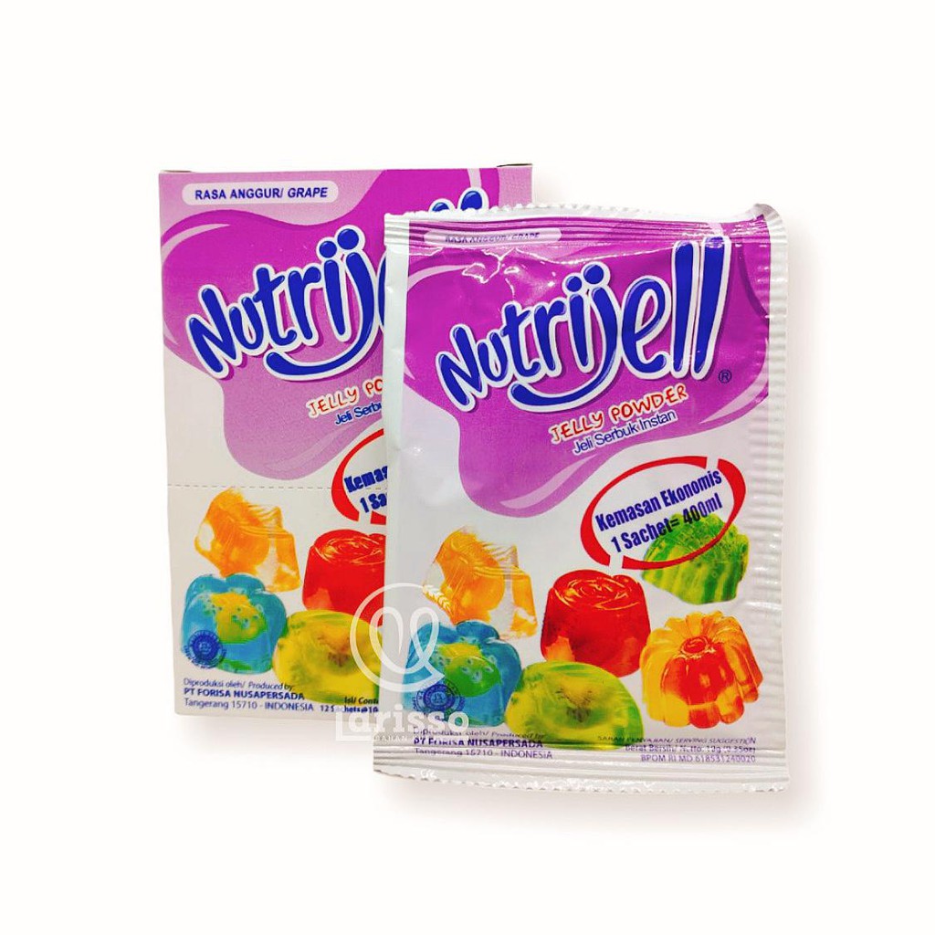 

NUTRIJELL EKONOMIS JELLY POWDER JELI SERBUK INSTAN RASA ANGGUR/GRAPE 10GR