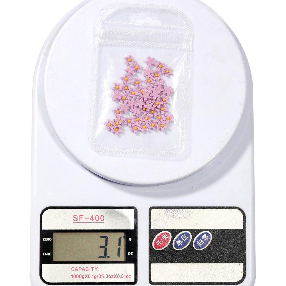 AUGUSTINA Augustina Nail Art Charms Elegan Resin Nail Beauty Hiasan Kuku Manikur Aksesoris Lima Kelopak Floret Dekorasi Kuku