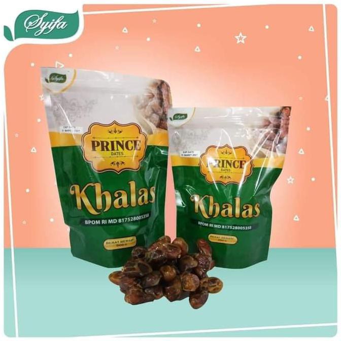 

kurma PRINCE DATES jenis KHALAS ukuran 500gr 500 gram LIMA RATUS GRAM BERGARANSI