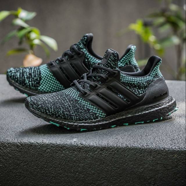 ultra boost core black true green