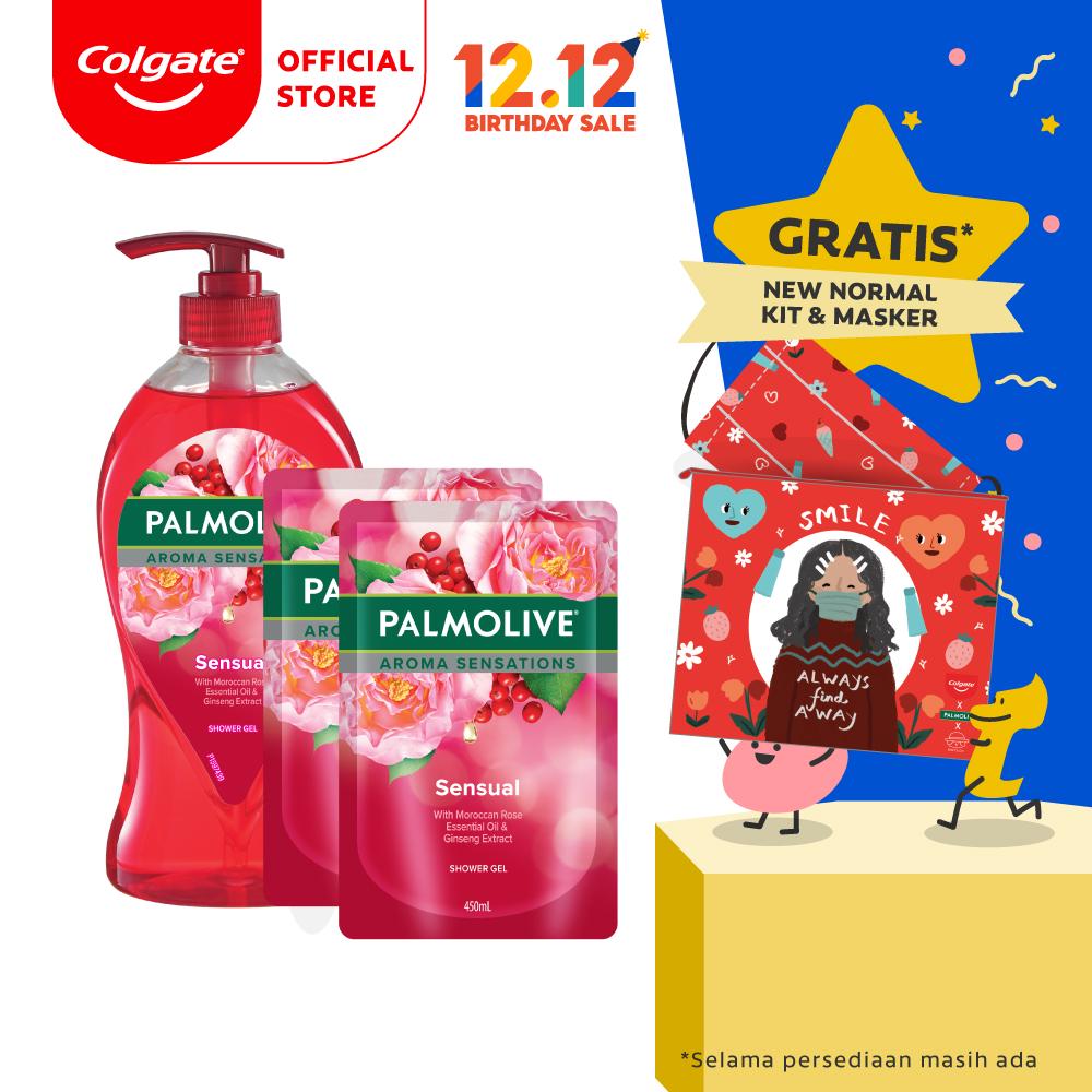 [Exclusive Kelly's Co Bundle Merchandise] Palmolive Sabun Mandi Aroma Sensations Sensual 750ml + 2pc