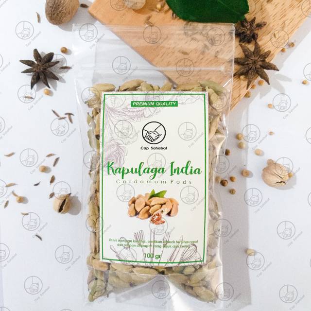 100gr 15gr Kapulaga India / Cardamom Pods / Rempah / JSR 100% PREMIUM QUALITY CAP SAHABAT