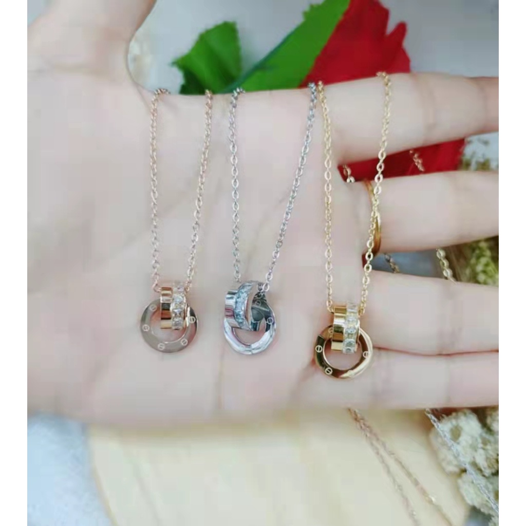 Kalung Titanium Permata Perhiasan Fashion B123-125