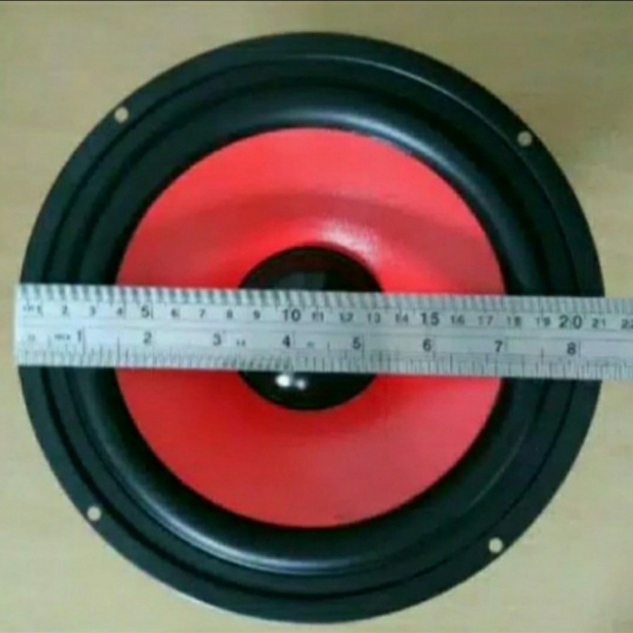 Speaker Elsound 8 Inch Woofer Bass Warna Merah 100 Watt Original