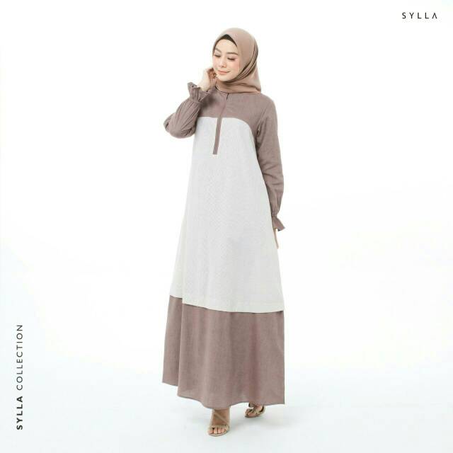 DRESS MUSLIM SYLLA-PAVIA DRESS-GAMIS MODIST STYLISH-GAMIS CASUAL-SYLLA HIJAB