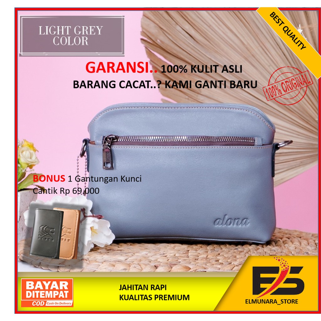 TAS SLEMPANG Selempang Sling Bag WANITA Cewek Kulit Asli Ori Original ALONA RIANA BAG Kekinian B11