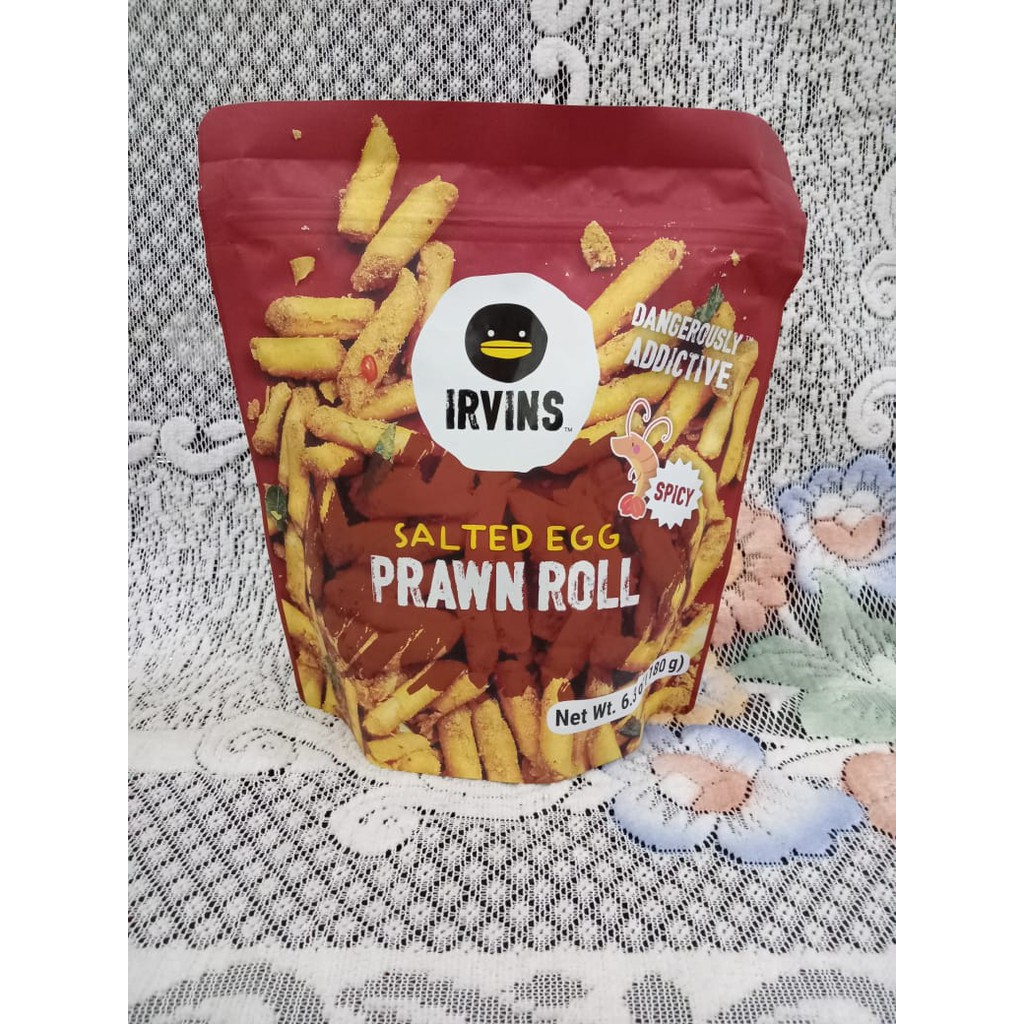 

Irvins Salted Egg Prawn Spicy Roll 180gr - Snack Singapure/Import 5.0