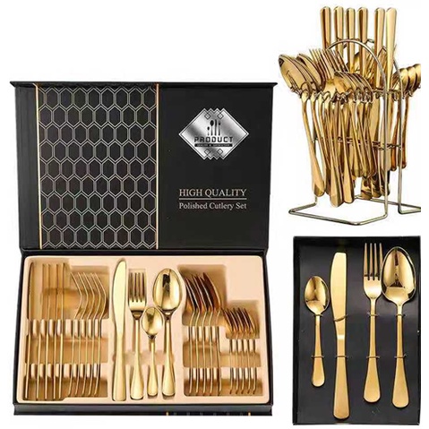 Sendok Garpu Makan Set Peralatan Makan Set Cutlery Set 24 Pcs Reguler