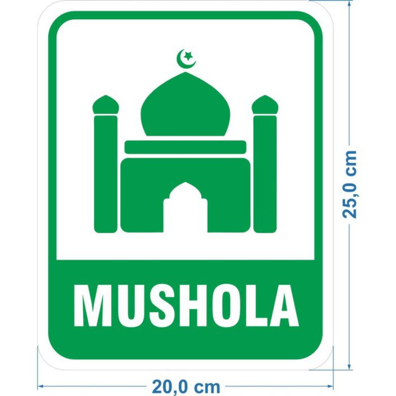 

Stiker musholla stiker logo mushola stiker sign logo uk 30×45 cm A3+