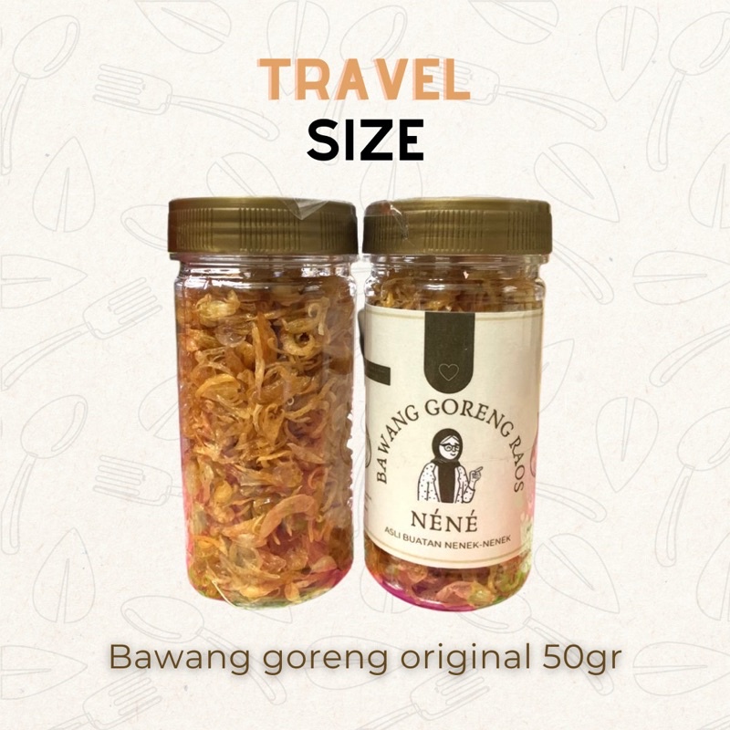 

Bawang Goreng Néné Edisi Travel Size 50 gram