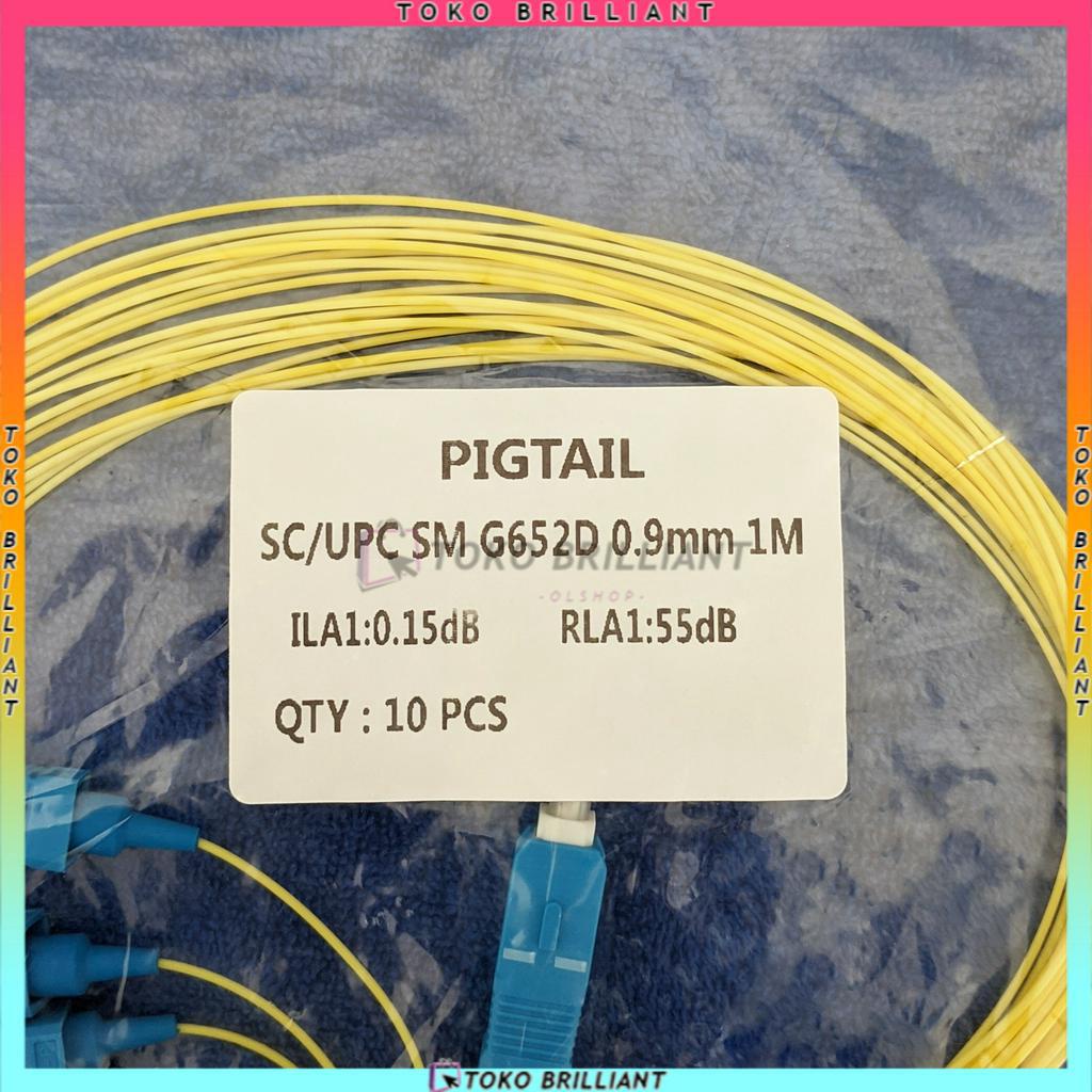 Fiber Pigtail SC/UPC 0.9mm SM 1 Meter Kabel Fo Pigtail 1.5M SC UPC [BISA COD]