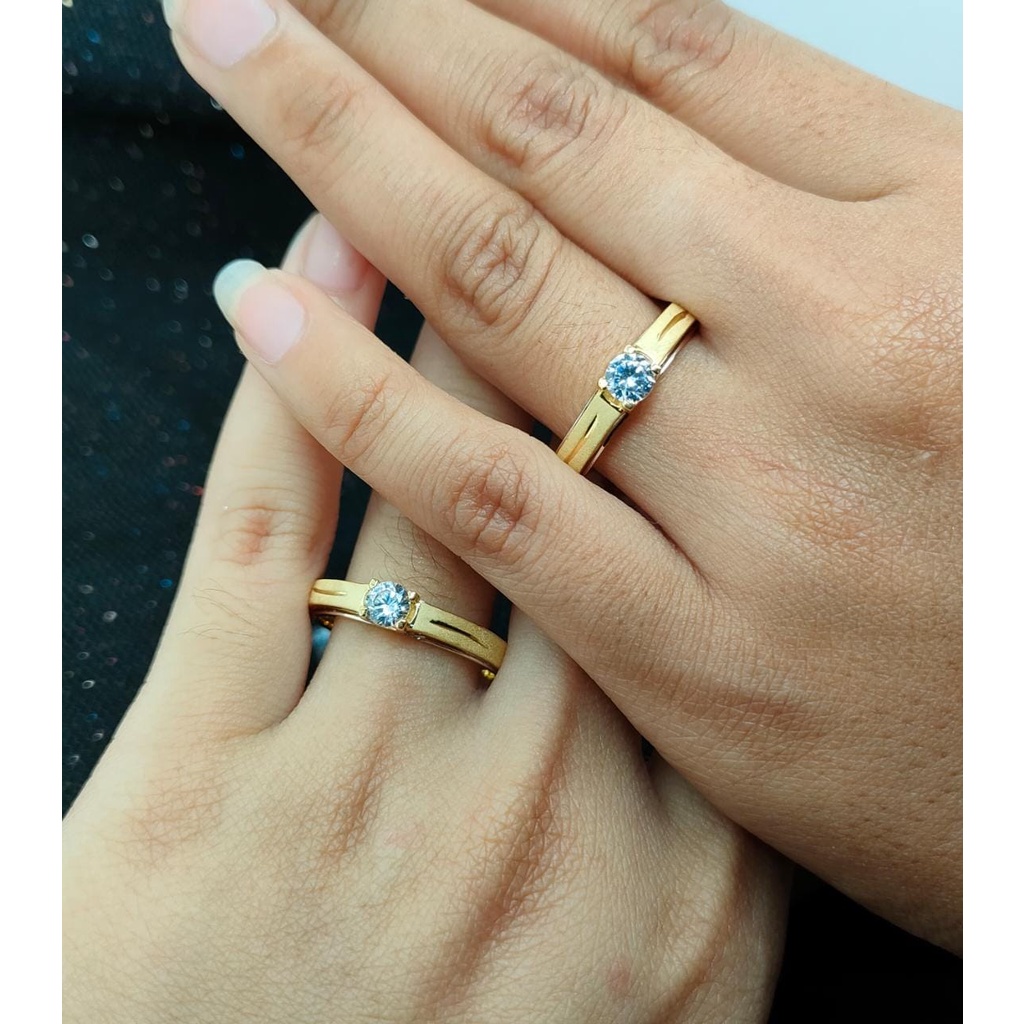 Cincin nikah Emas 17K - 1 Pasang berat 6 Gr Kadar 750 - 127