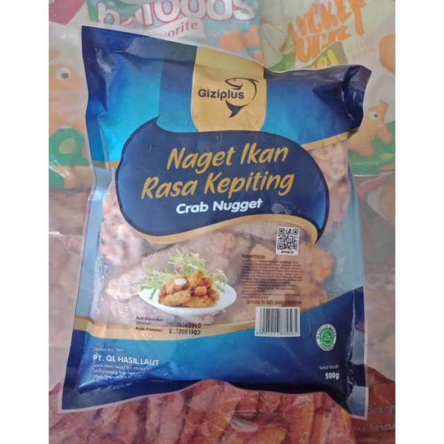 

GIZIPLUS Crab Nugget (Naget Ikan Rasa Kepiting) 500gr