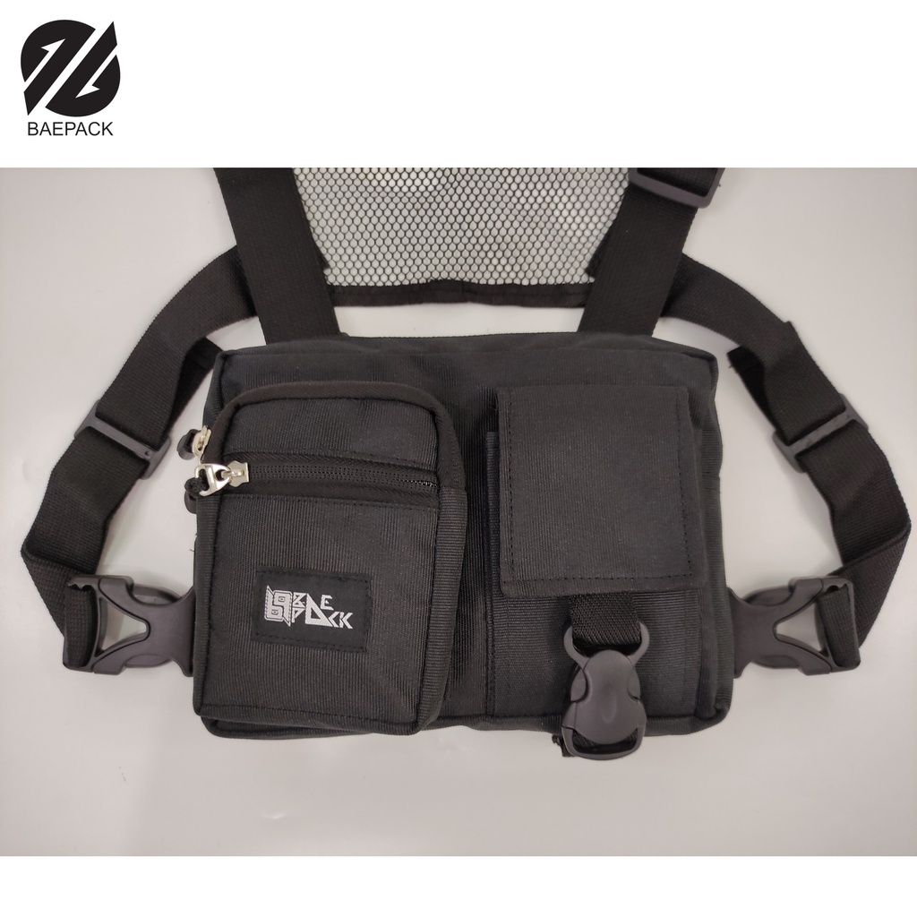 Tas Dada / Chest Bag dengan Lubang Headset Edgar baepack / Tas Untuk Pengendara Motor / original dan Premium / Cowok - Pria