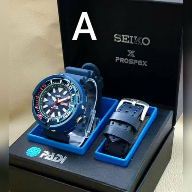 JAM TANGAN SEIKO'S PADI PAKET TALI KULIT RUBBER SEMI SUPER