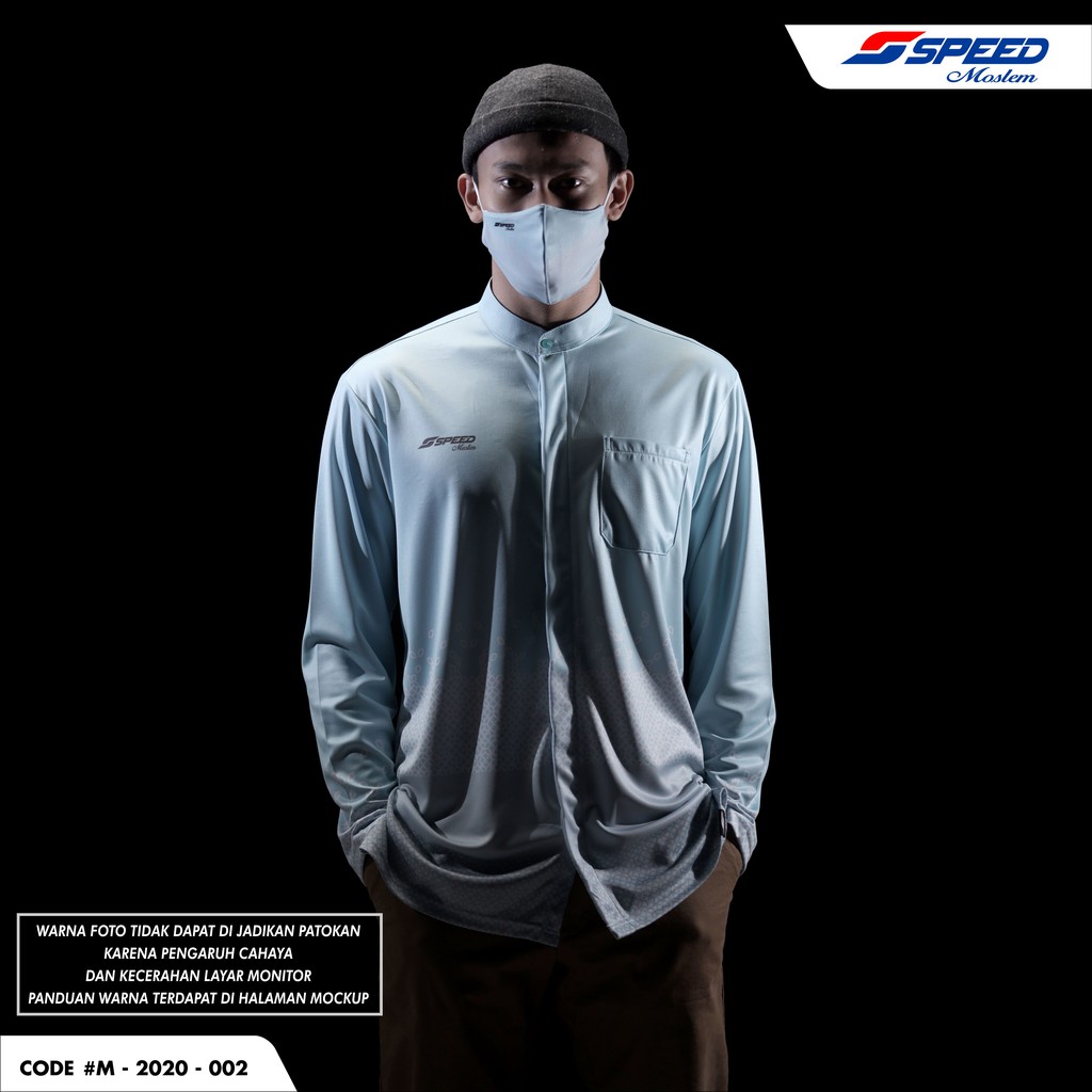 Download Baju Kemeja Muslim Speed Jersey 2020 002 Shopee Indonesia PSD Mockup Templates