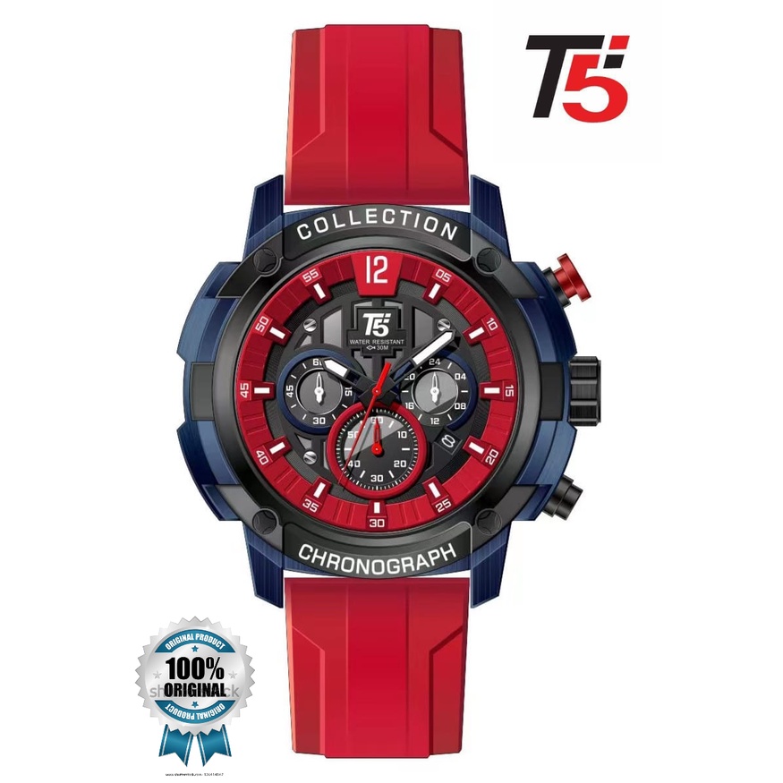 JAM TANGAN PRIA T5 H 3926G T5 COLLECTION H3926 ORIGINAL CRONO AKTIF FREE TERBARU