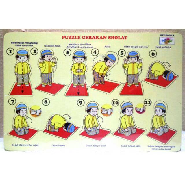 Puzzle Edukasi Gerakan Sholat Puzle Puzzel Pazel Puzel 